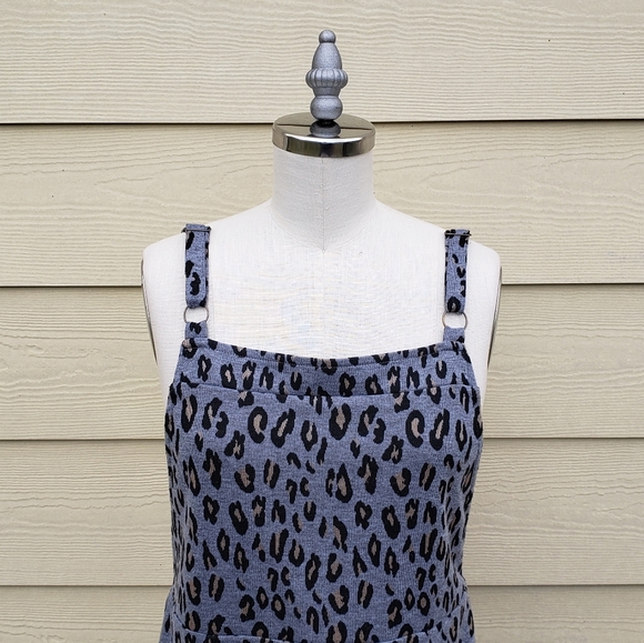 NEW Jolt Gray Cheetah adjustable Strap Dress - Picture 4 of 12